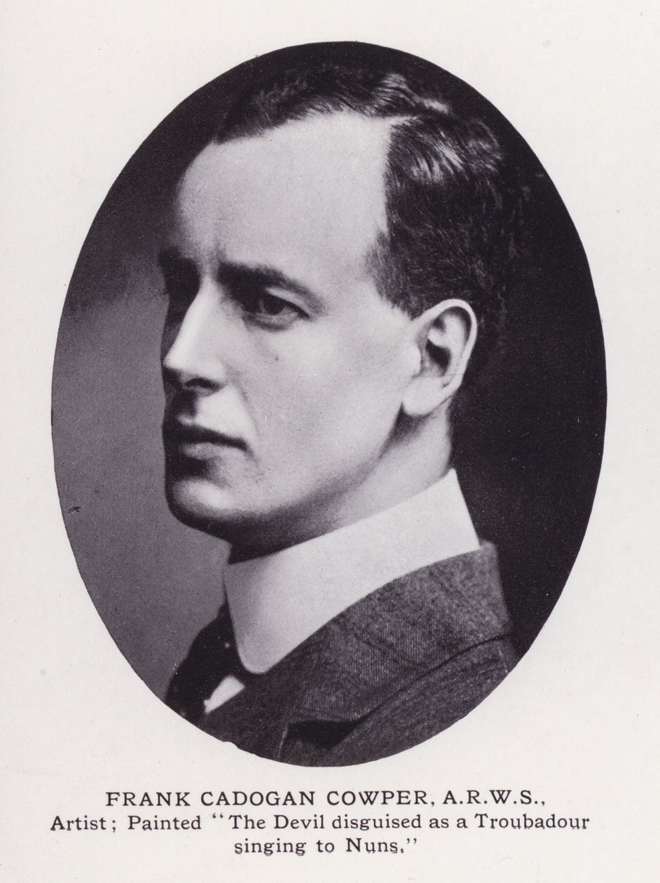 Prominenti Londýna: Frank Cadogan Cowper (černobílá fotografie) od English Photographer