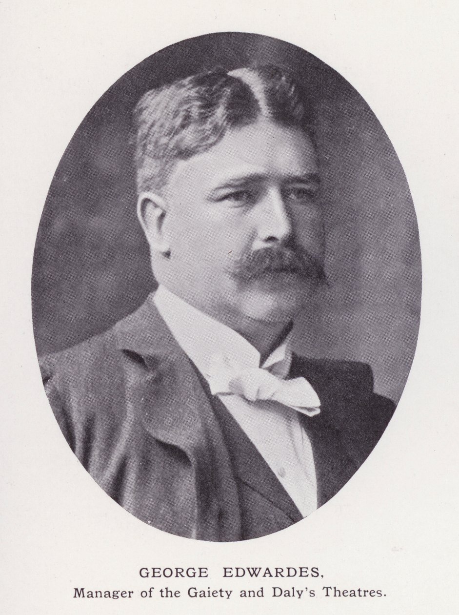 Významní muži Londýna: George Edwardes (černobílá fotografie) od English Photographer