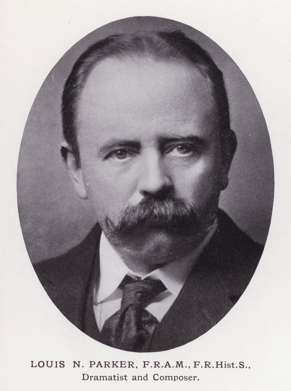 Významní muži Londýna: Louis N Parker (černobílá fotografie) od English Photographer