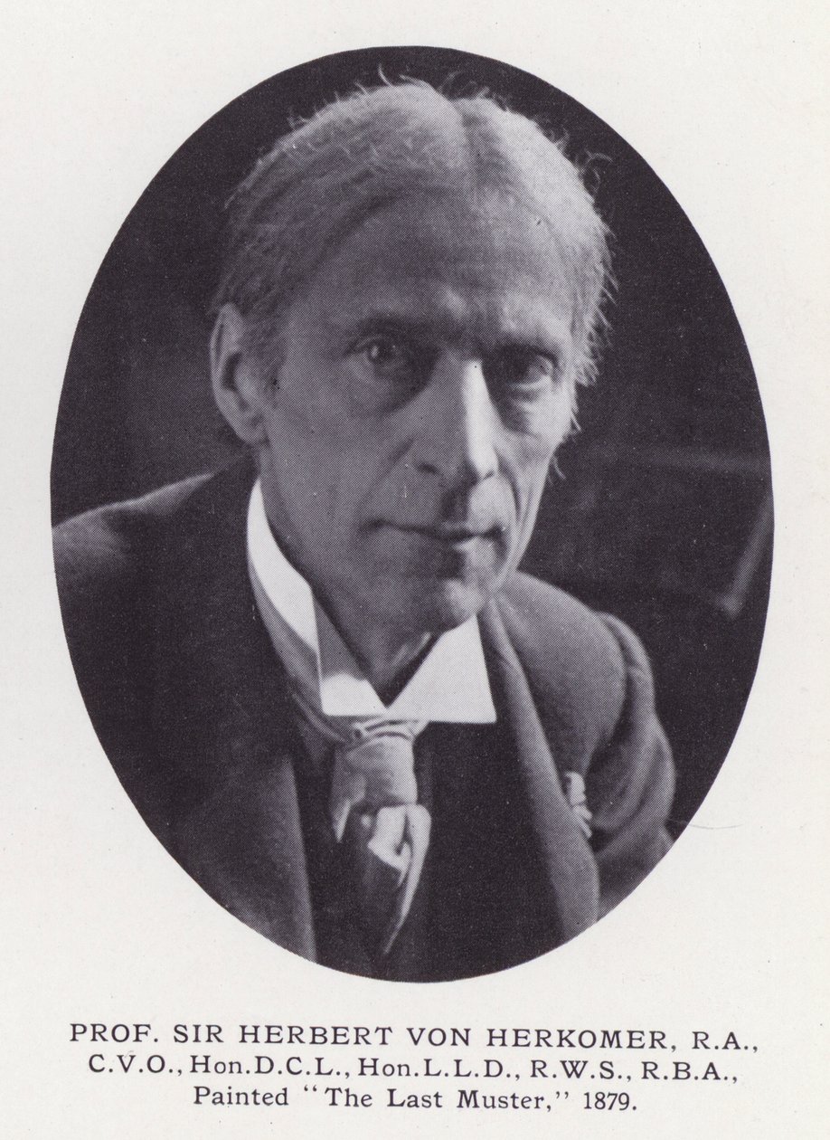 Významní muži Londýna: profesor Sir Herbert Von Herkomer (černobílá fotografie) od English Photographer