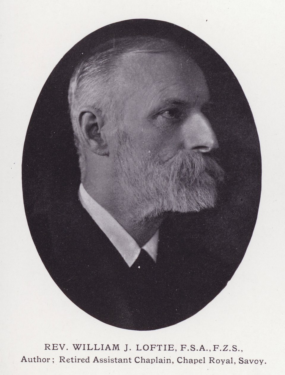 Významní muži Londýna: Rev William J Loftie (černobílá fotografie) od English Photographer