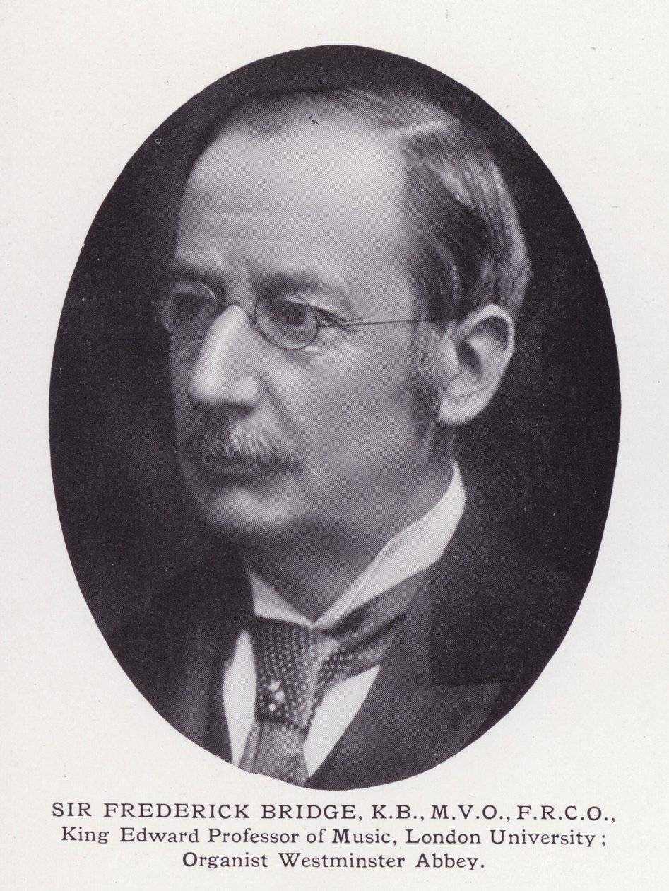 Významní muži Londýna: Sir Frederick Bridge (čb fotografie) od English Photographer