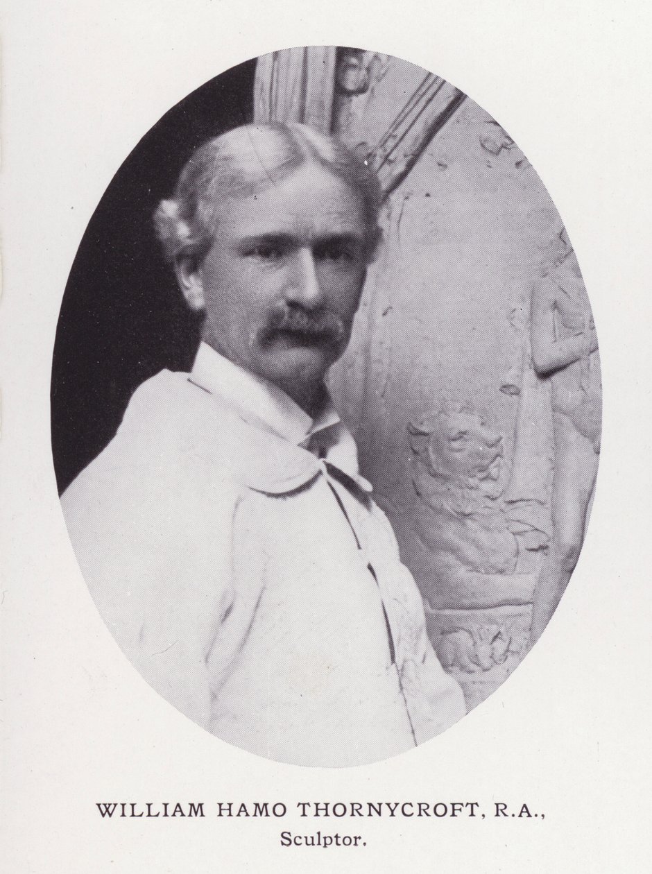 Prominenti Londýna: William Hamo Thornycroft (černobílá fotografie) od English Photographer