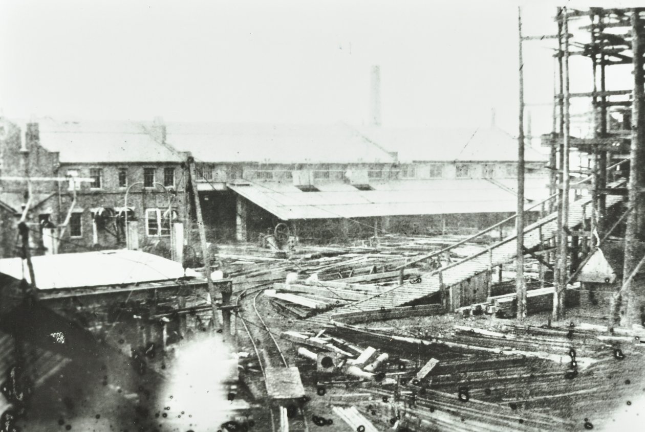 Samudas Shipbuilding Yard, Londýn, 1863 od English Photographer