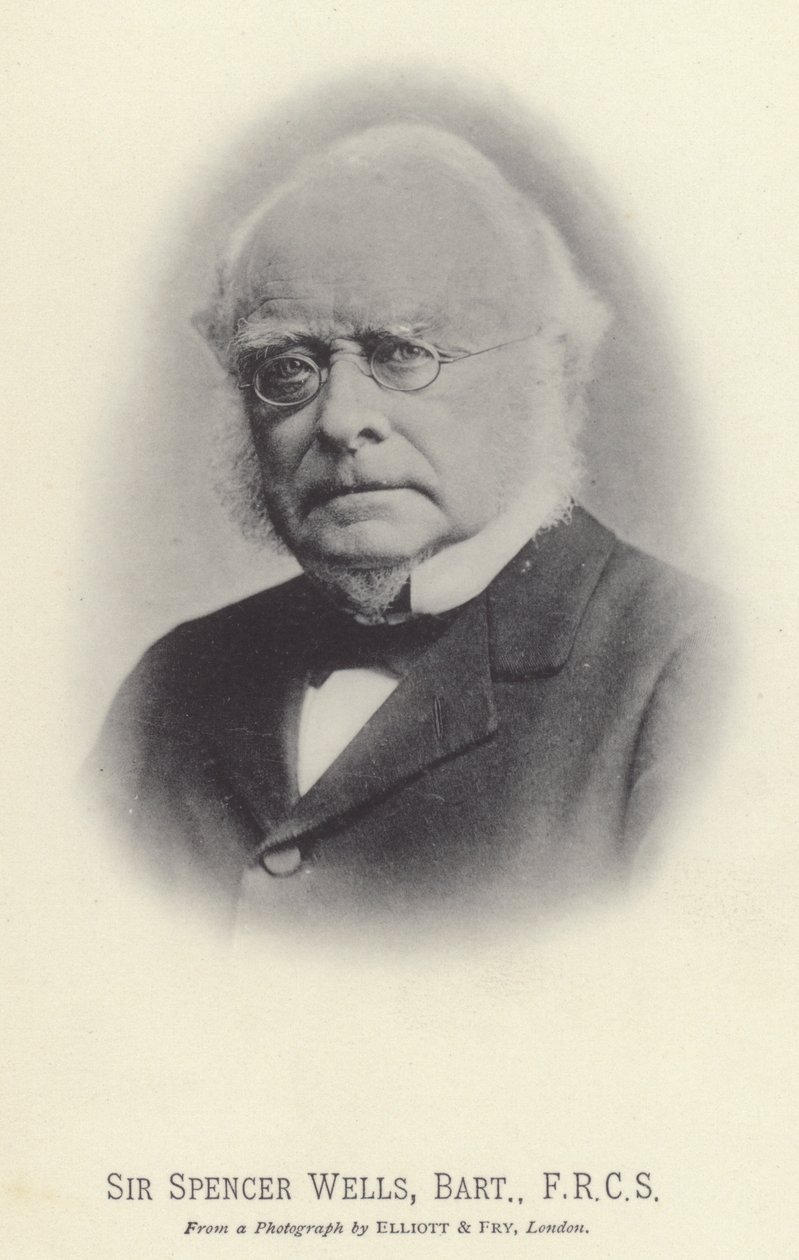 Sir Spencer Wells, baronet, FRCS (čb fotografie) od English Photographer