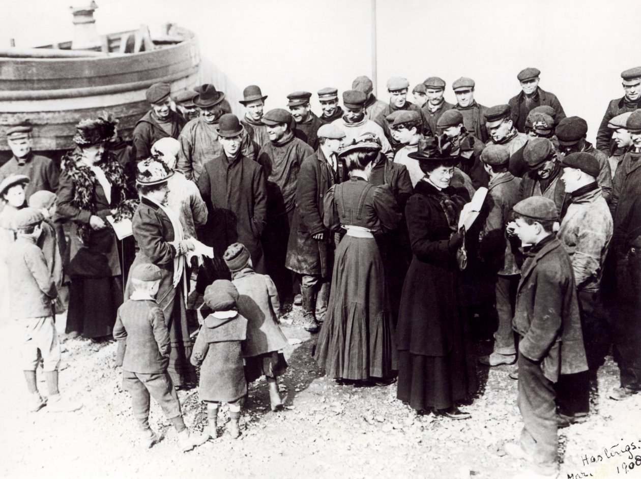 Sufražetky v Hastings, 1908 od English Photographer