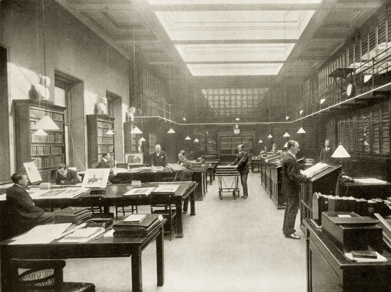 Tiskárna Britského muzea, kolem roku 1900, z 