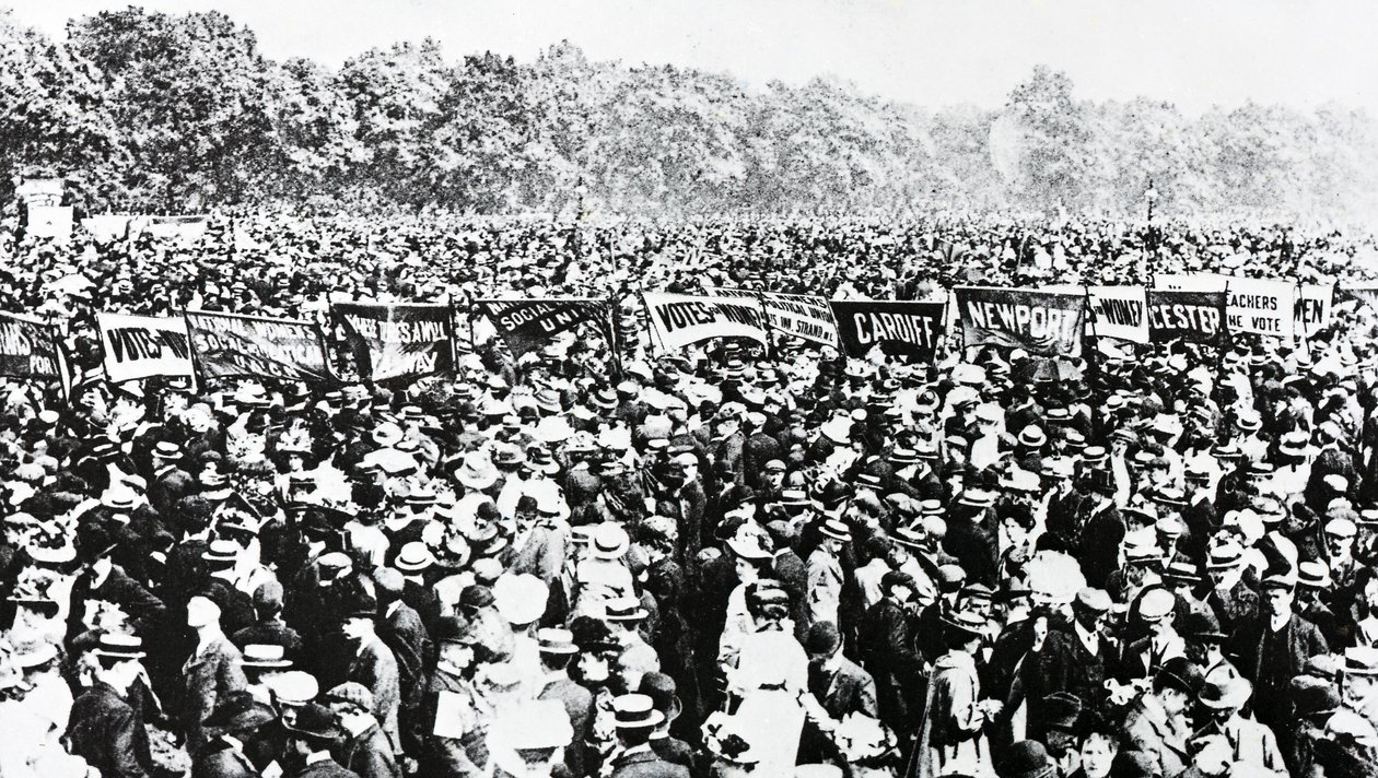 Velká demonstrace pro ženy v Hyde Parku, neděle 12. června 1908 od English Photographer