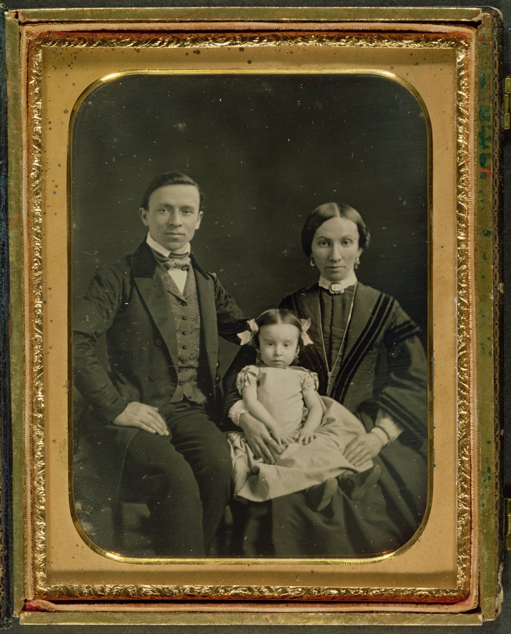 Rodina Hillerových, kolem roku 1850 (daguerrotypie) od English Photographer