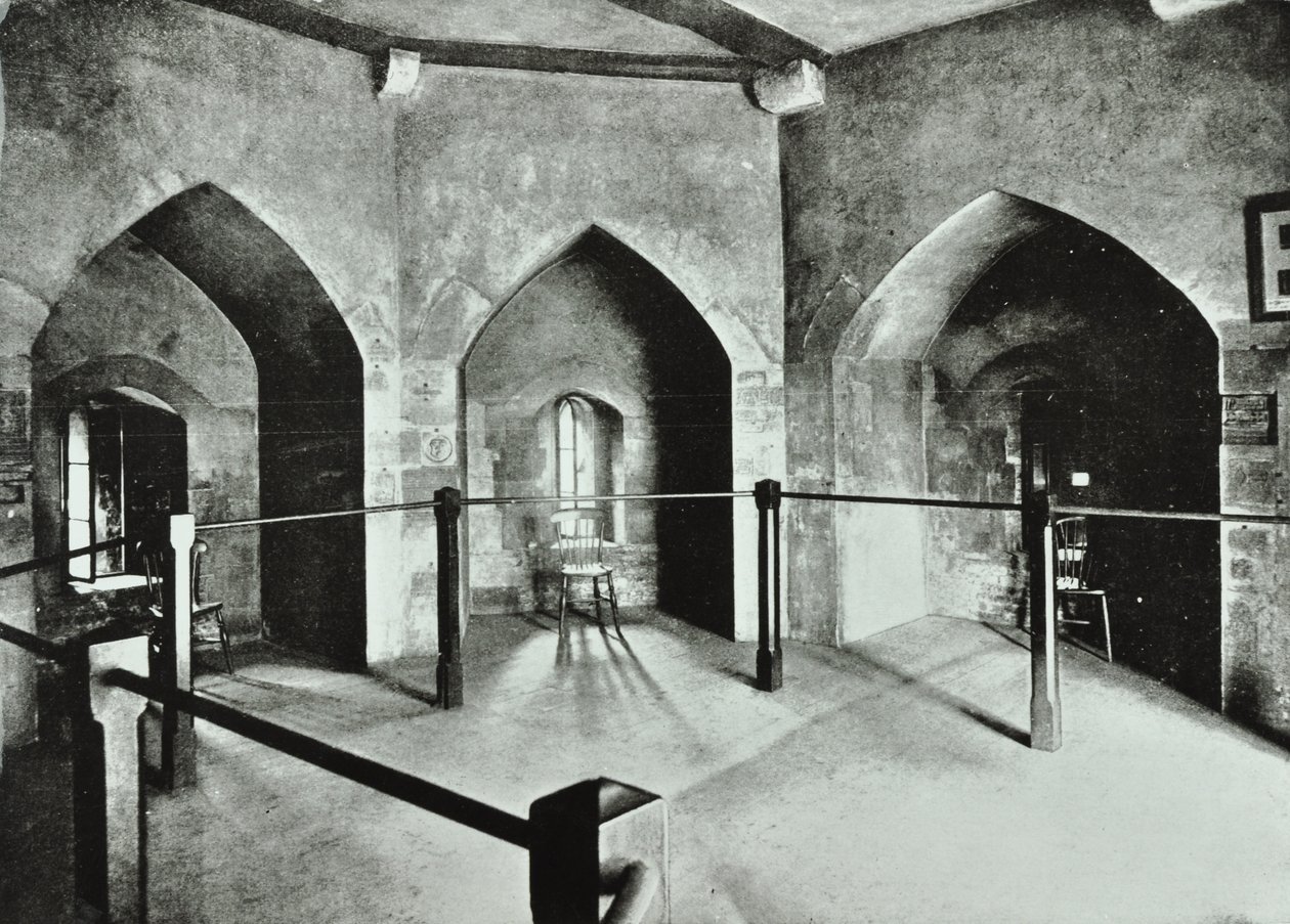 Tower of London, Tower Hill: státní vězeňská místnost v Beauchamp Tower, 1895 od English Photographer