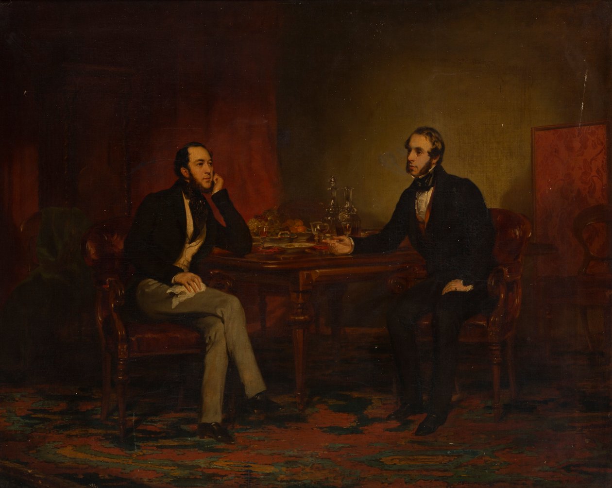 A Conversation Piece, cca 1840 (olej na plátně) od English School