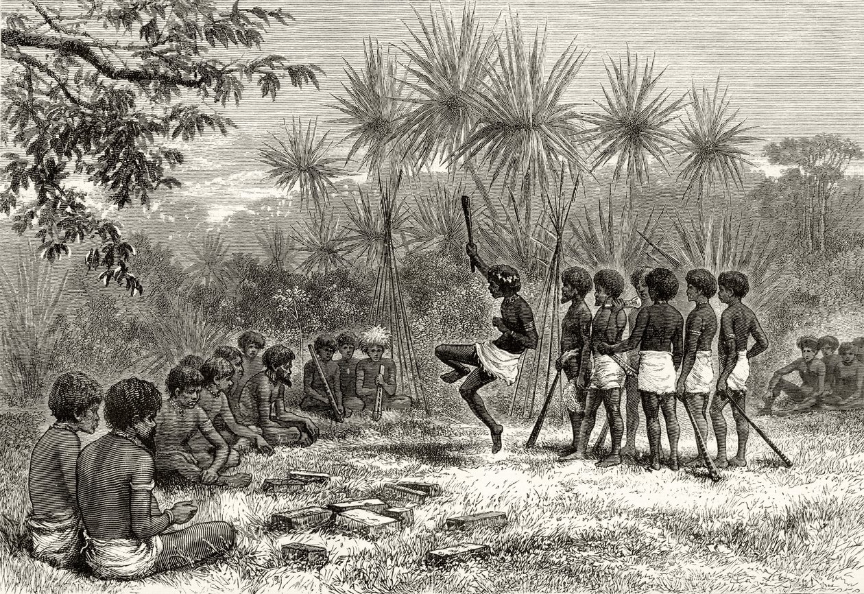 A Corroboree, kolem roku 1880, z 