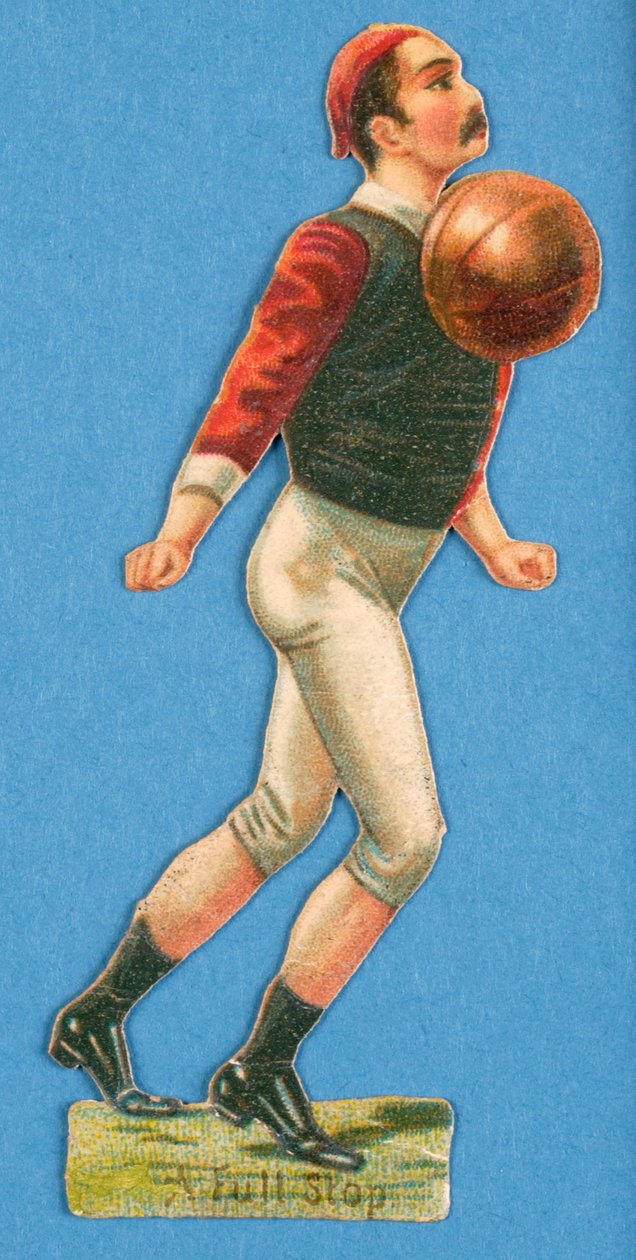 Úplná zastávka, vystřihovánka fotbalisty, 80.-90. léta 20. století od English School