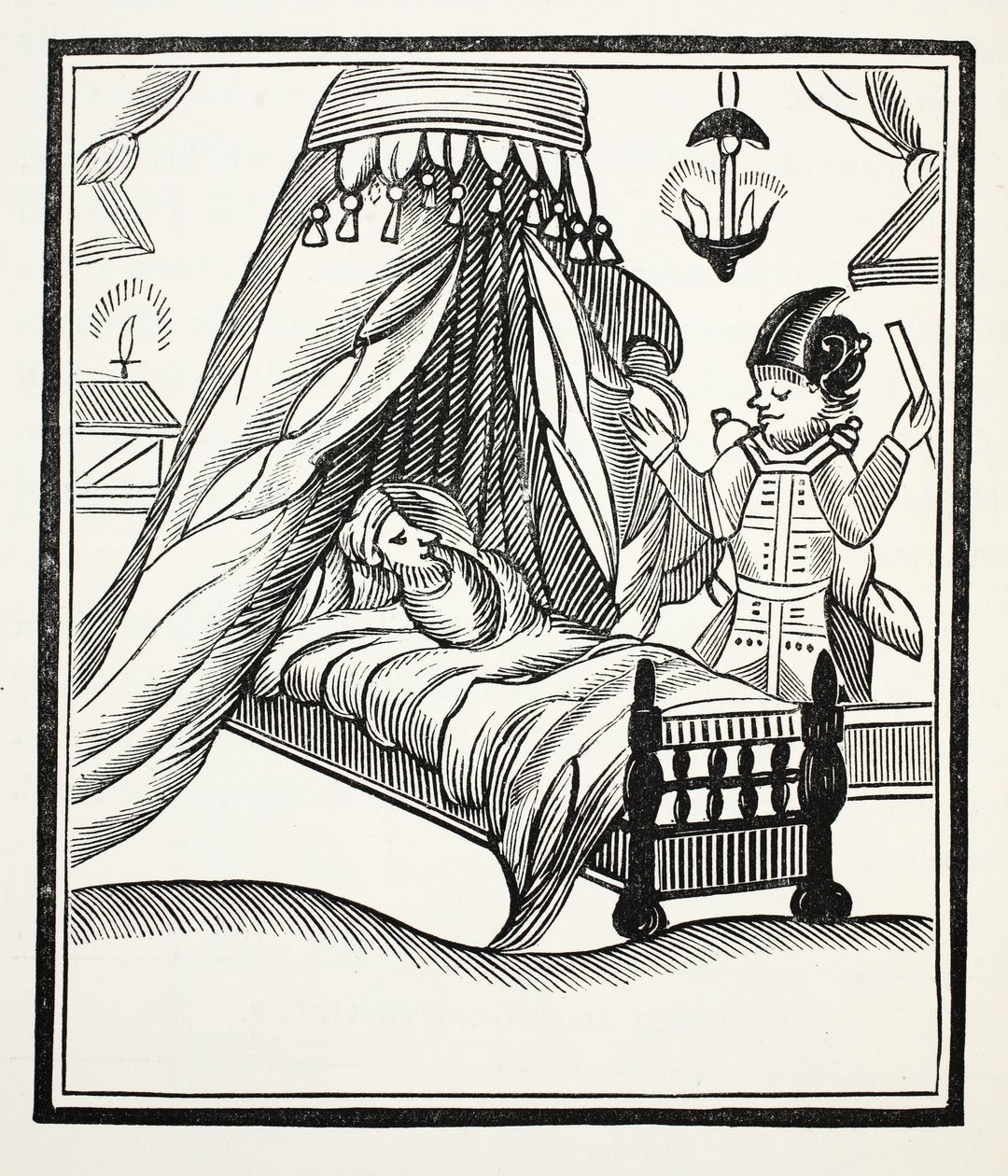Úplný, pravdivý a konkrétní popis, ilustrace z Chap-books of the Eighteenth Century od Johna Ashtona, pub. 1882 od English School