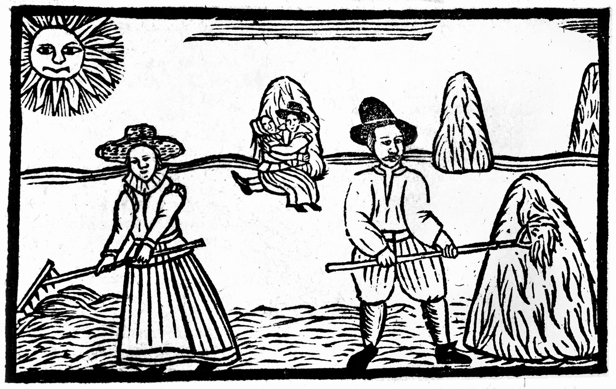 A Harvesting Scene, ilustrace z 