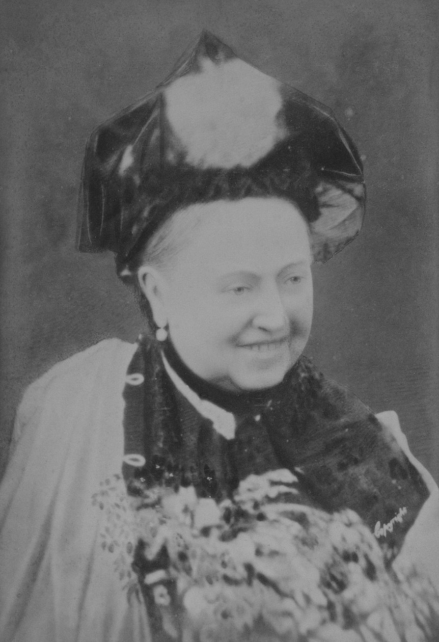 Jubilejní portrét královny Viktorie (1819-1901) Laughing, 21. června 1887 (sépiová fotografie) od English School