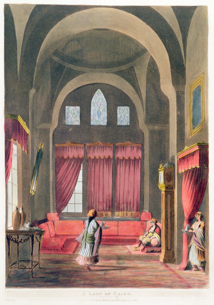 Dáma v Káhiře, 1802 od English School