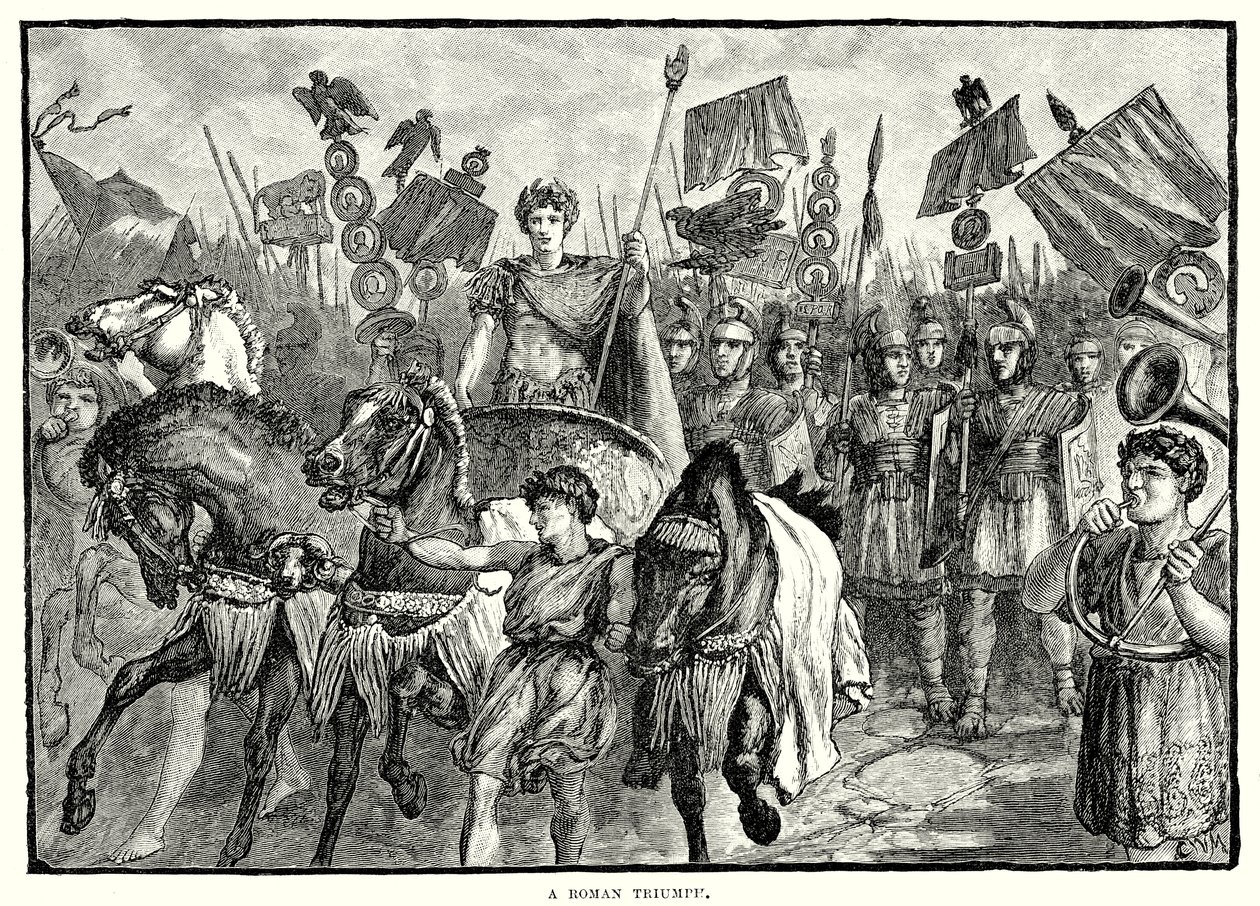 Římský triumf (rytina) od English School
