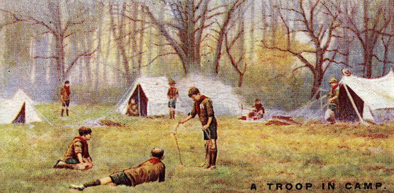 Skautský oddíl na táboře, 1929 od English School