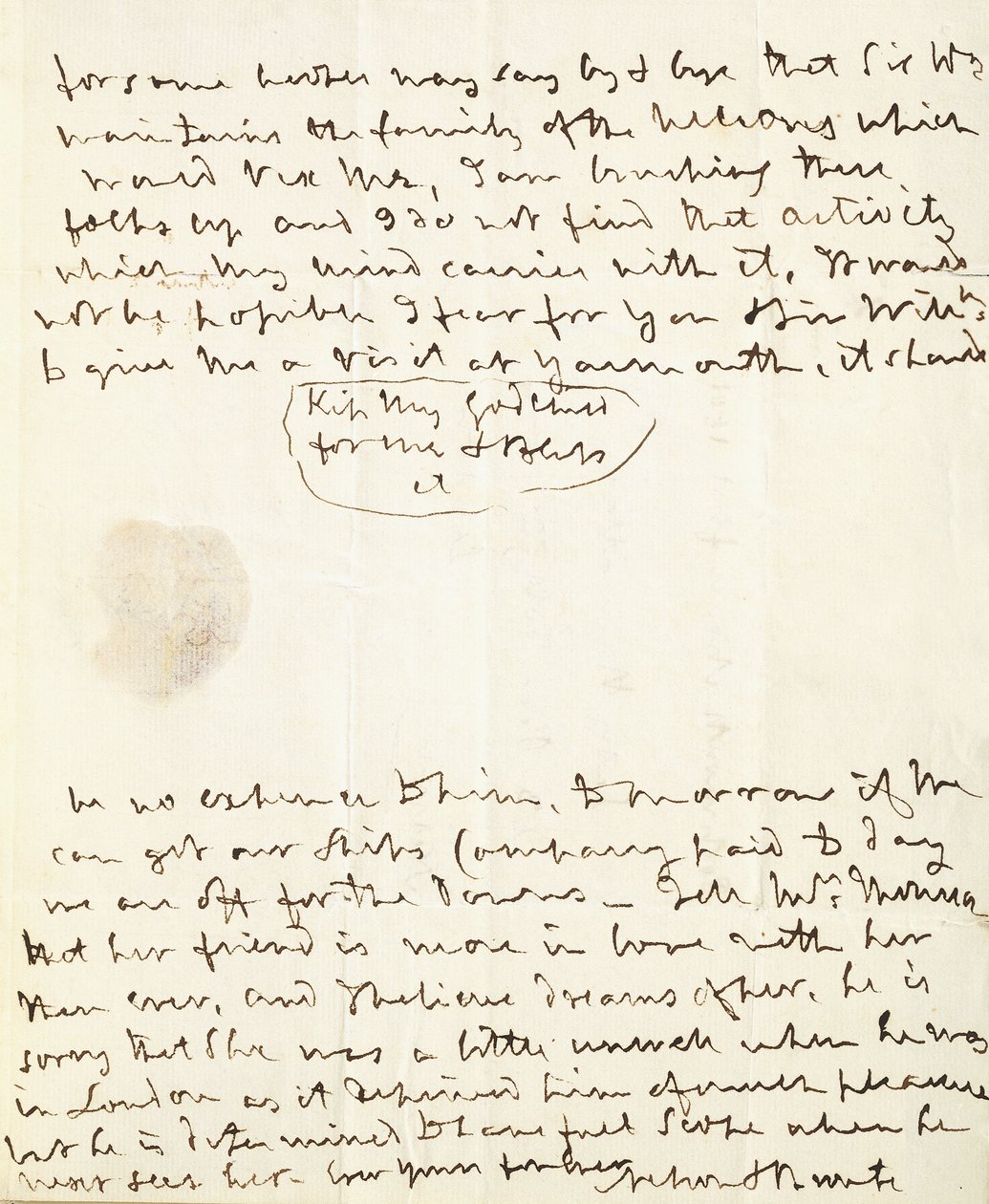 Podepsaný dopis lady Hamiltonové, 1801 od English School