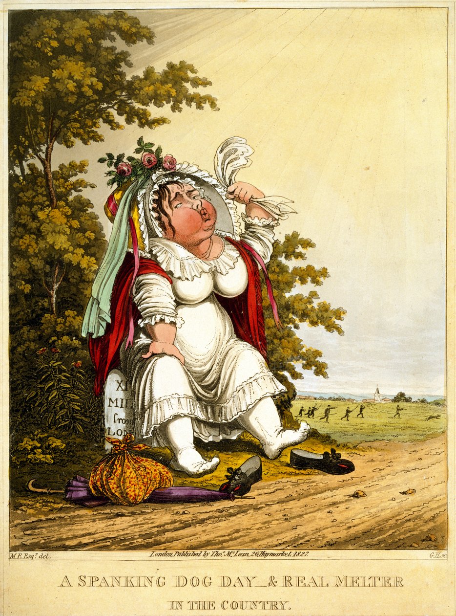 Den výprasku psa a skutečný tavič na venkově, vyryl George Hunt, vydal Thomas McLean, Londýn, 1827 od English School