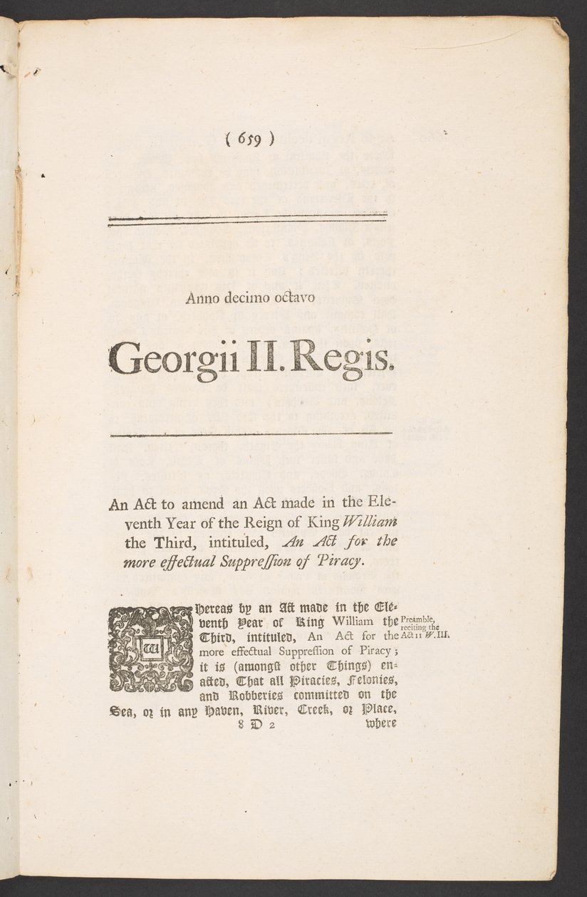 Dotace poskytnutá králi ve výši tonáže, libry a dalších peněžních částek splatných za vyvážené a dovážené zboží, strana 659 od English School