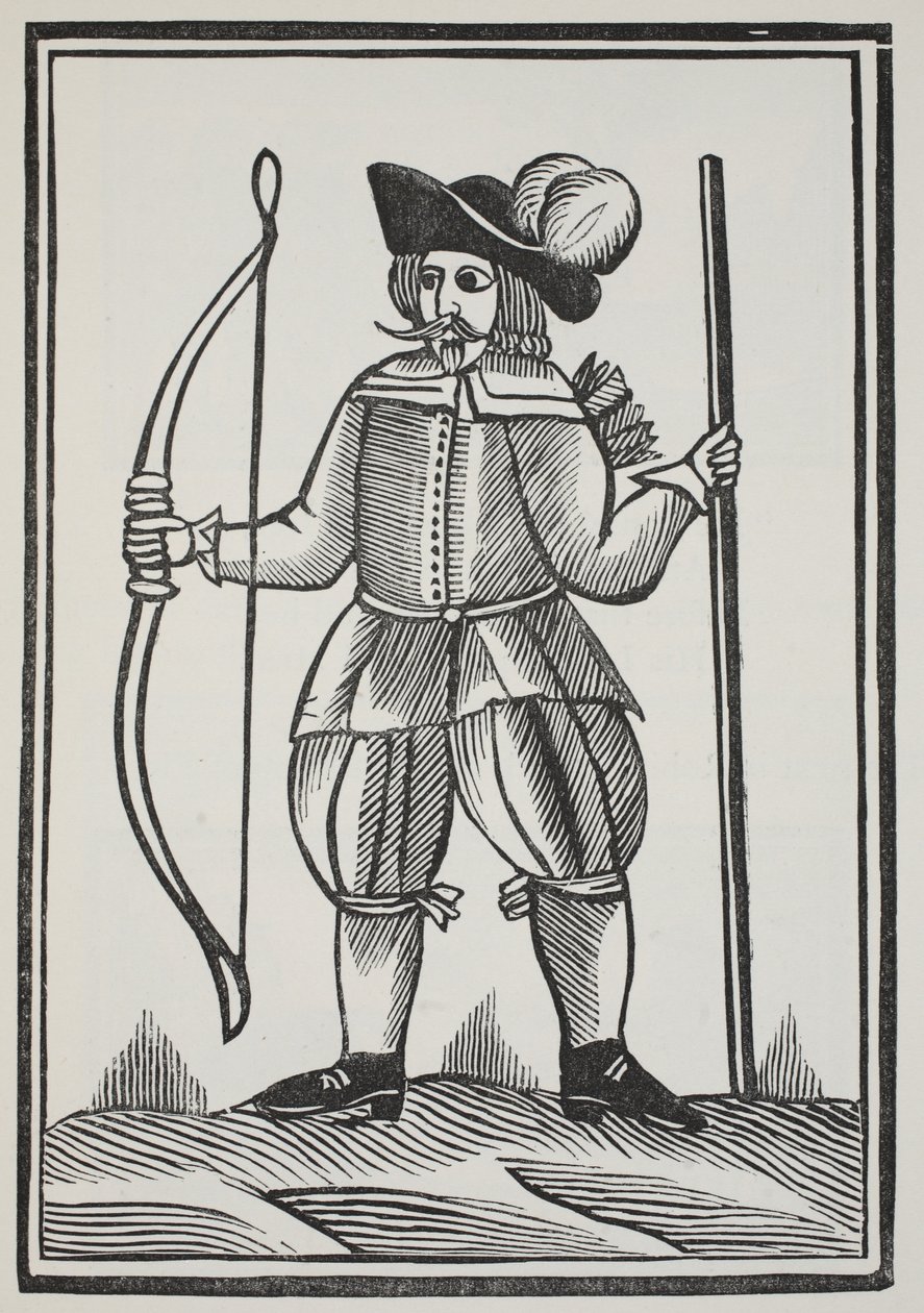 A True Tale of Robin Hood, ilustrace z Chap-books of the Eighteenth Century od Johna Ashtona, pub. 1882 od English School