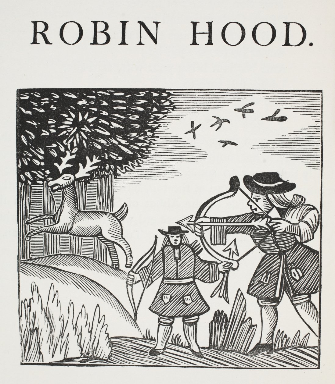 A True Tale of Robin Hood, ilustrace z Chap-books of the Eighteenth Century od Johna Ashtona, pub. 1882 od English School