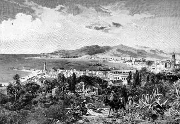 A View Looking West Across Across Malaga, Spain, from 
