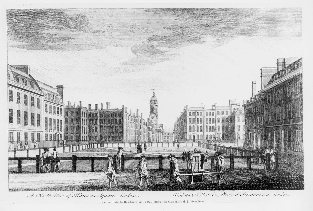 Severní pohled na Hanover Square, Londýn od English School