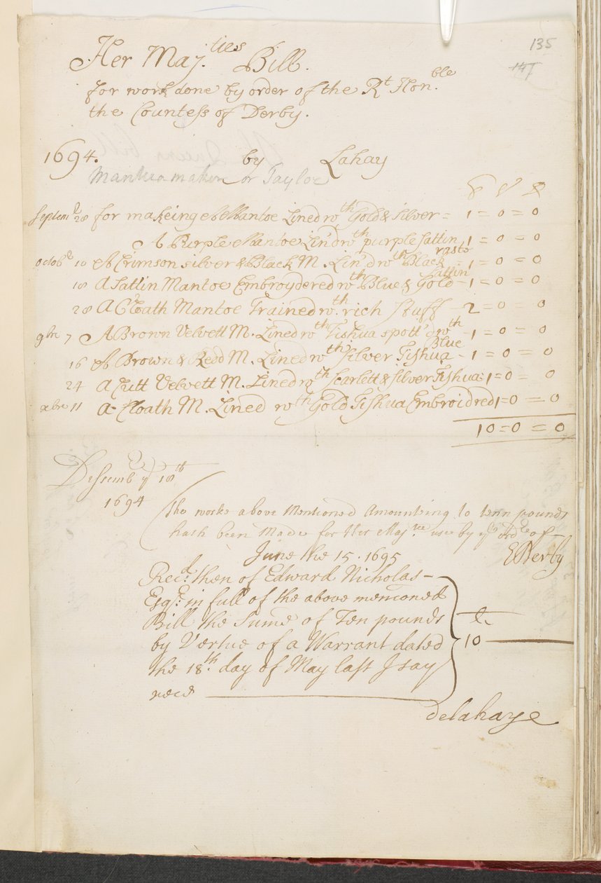 Královský dokument, Add MS 5751 A, f.135 od English School