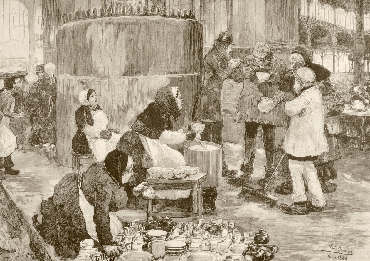 Vývařovna v Paříži v roce 1800 (litho) od English School