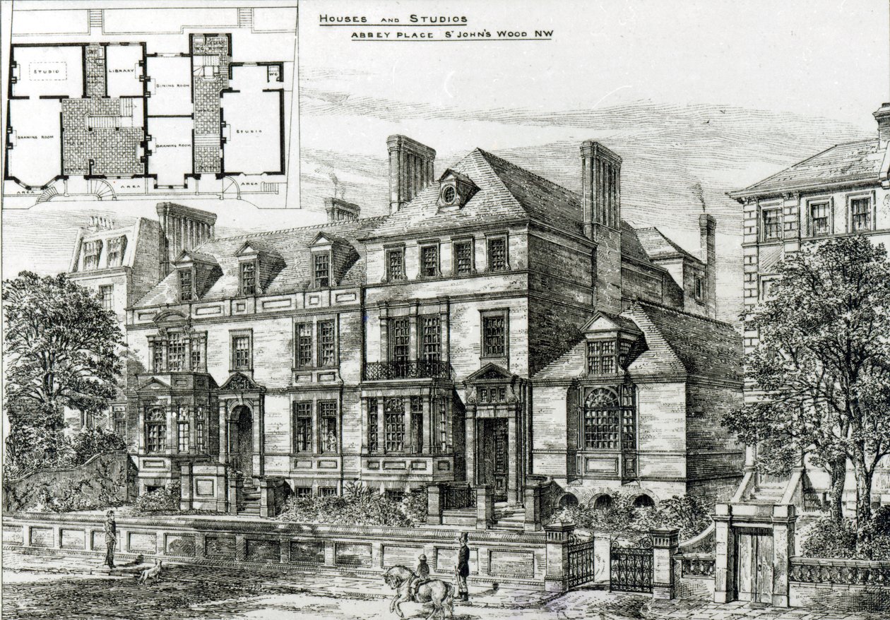 Abbey Place, St.Johns Wood, z The Building News, 18. ledna 1878 od English School
