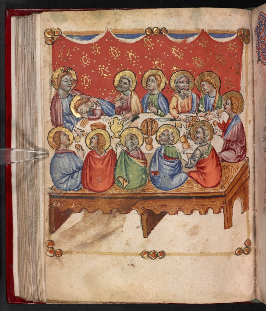 Přidat. 17466, f.107v Poslední večeře od English School