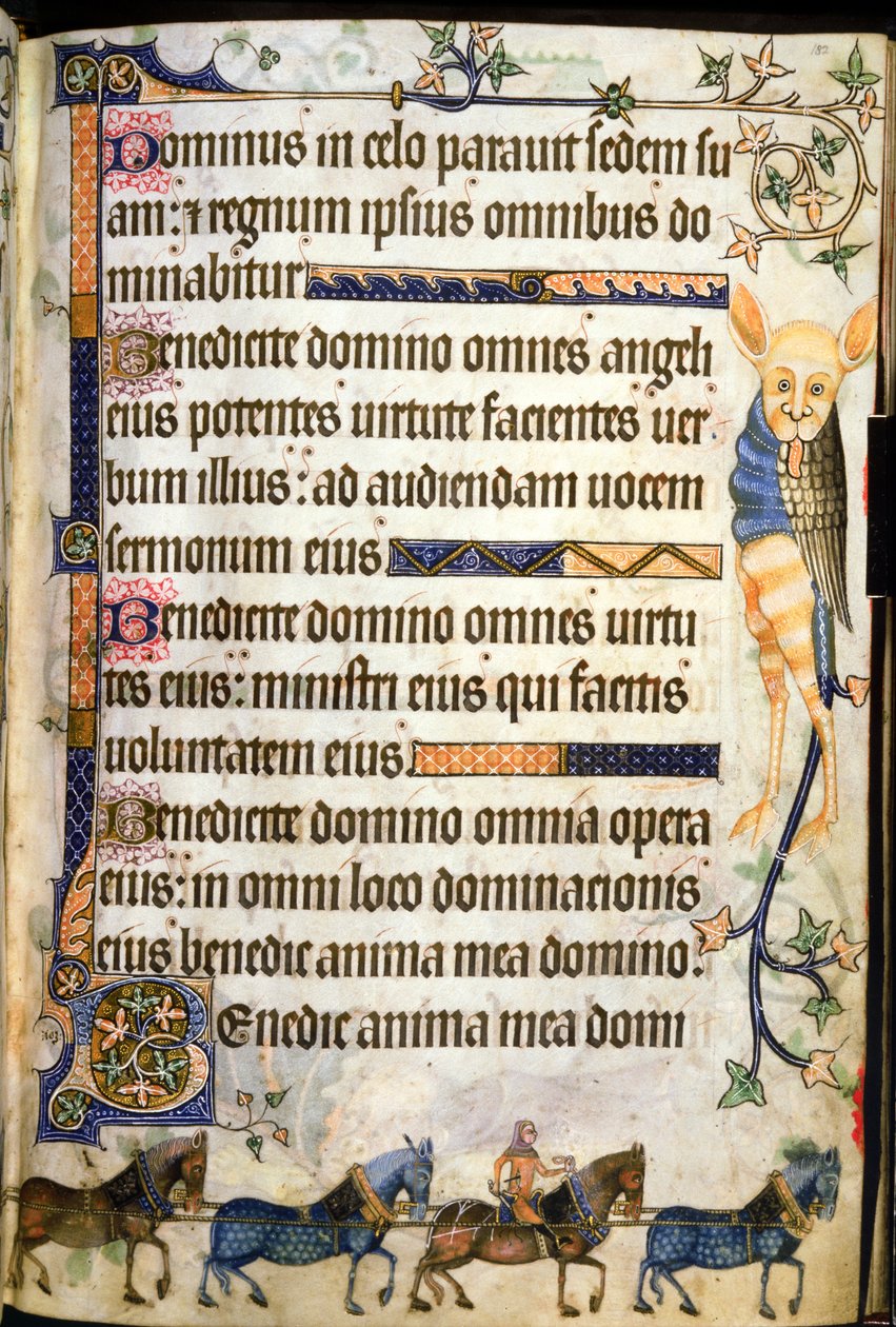 Přidat 42130 f.182 Textový kočár pro kreslení koní zobrazený na f.181v, z 