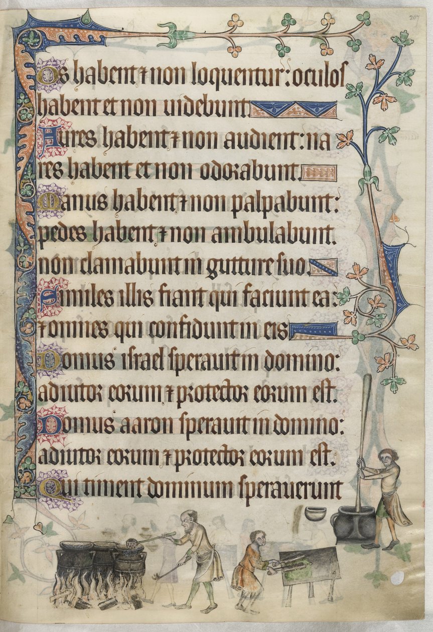Přidat. 42130, f.207 Příprava a vaření jídla, ilustrace z 