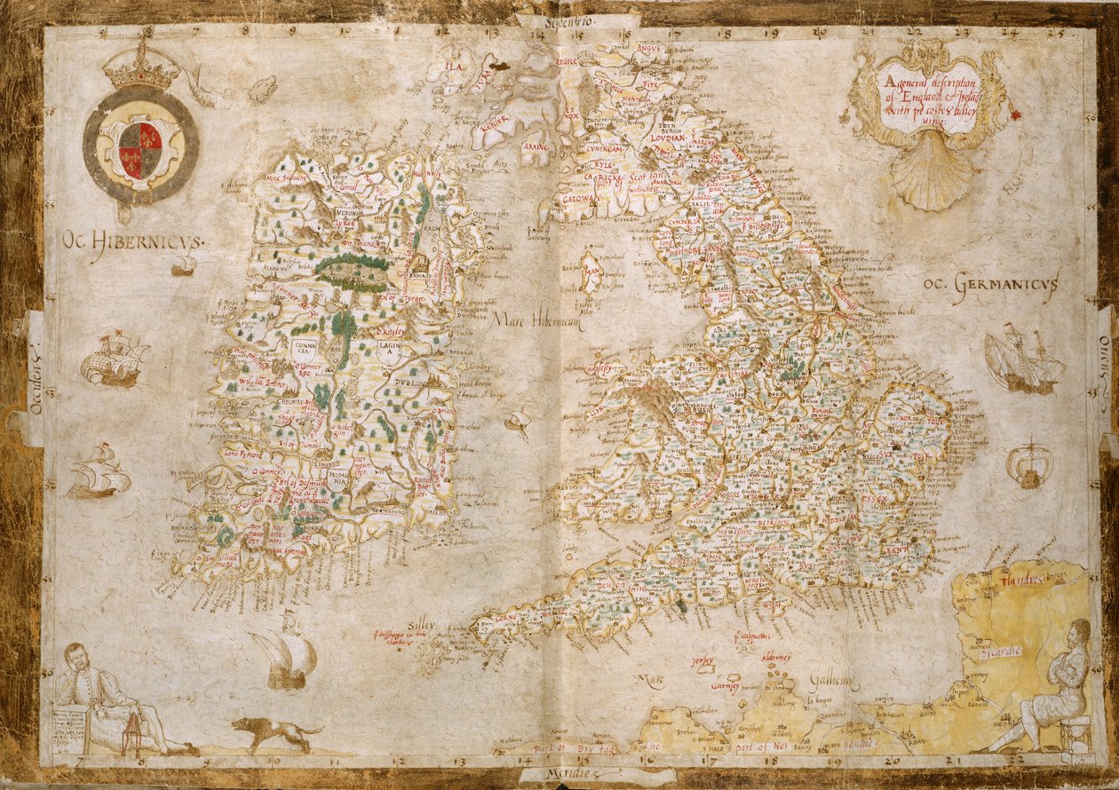 Přidat. 62540, ff.3v-4, Mapa Velké Británie a Irska, z 