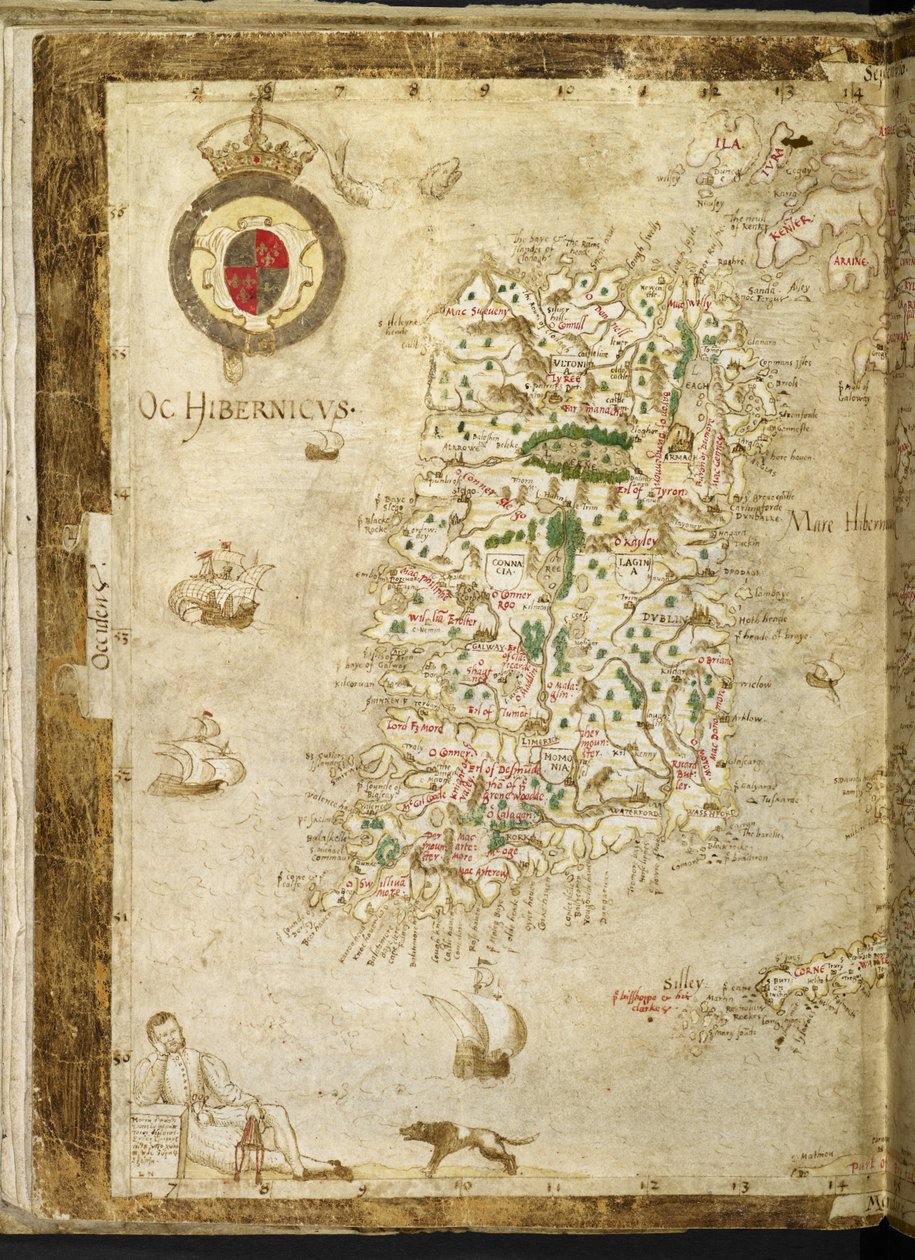 Přidat. 62540, ff.3v-4, Mapa Velké Británie a Irska, z 