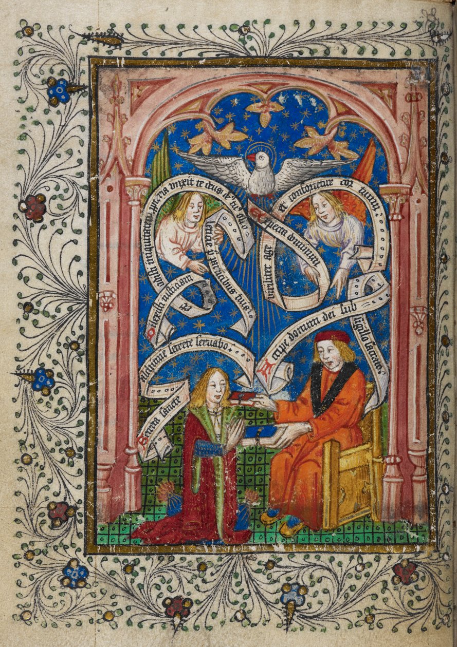 Přidat MS 10302 f.6v Alchymistický žák obdrží knihu od svého mistra, z 