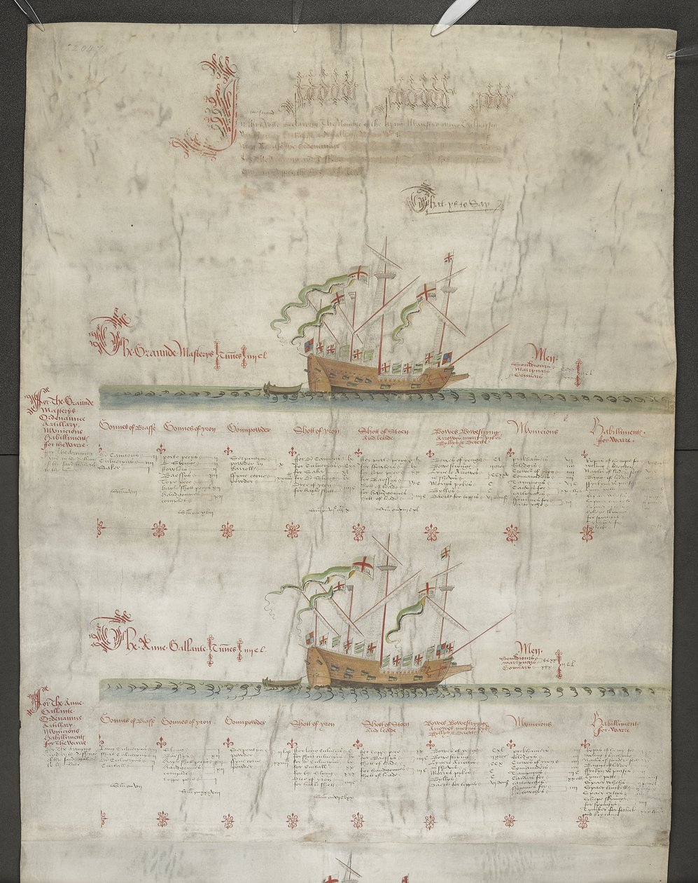 Přidejte MS 22047 f.1r, The galleass Grand Mistress a Anne Gallant, z 