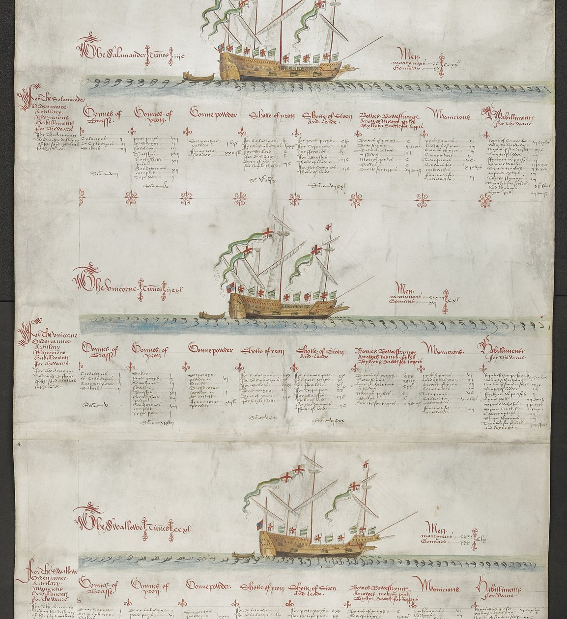 Přidejte MS 22047 f.4r The galleass The Unicorn a The Swallow z 