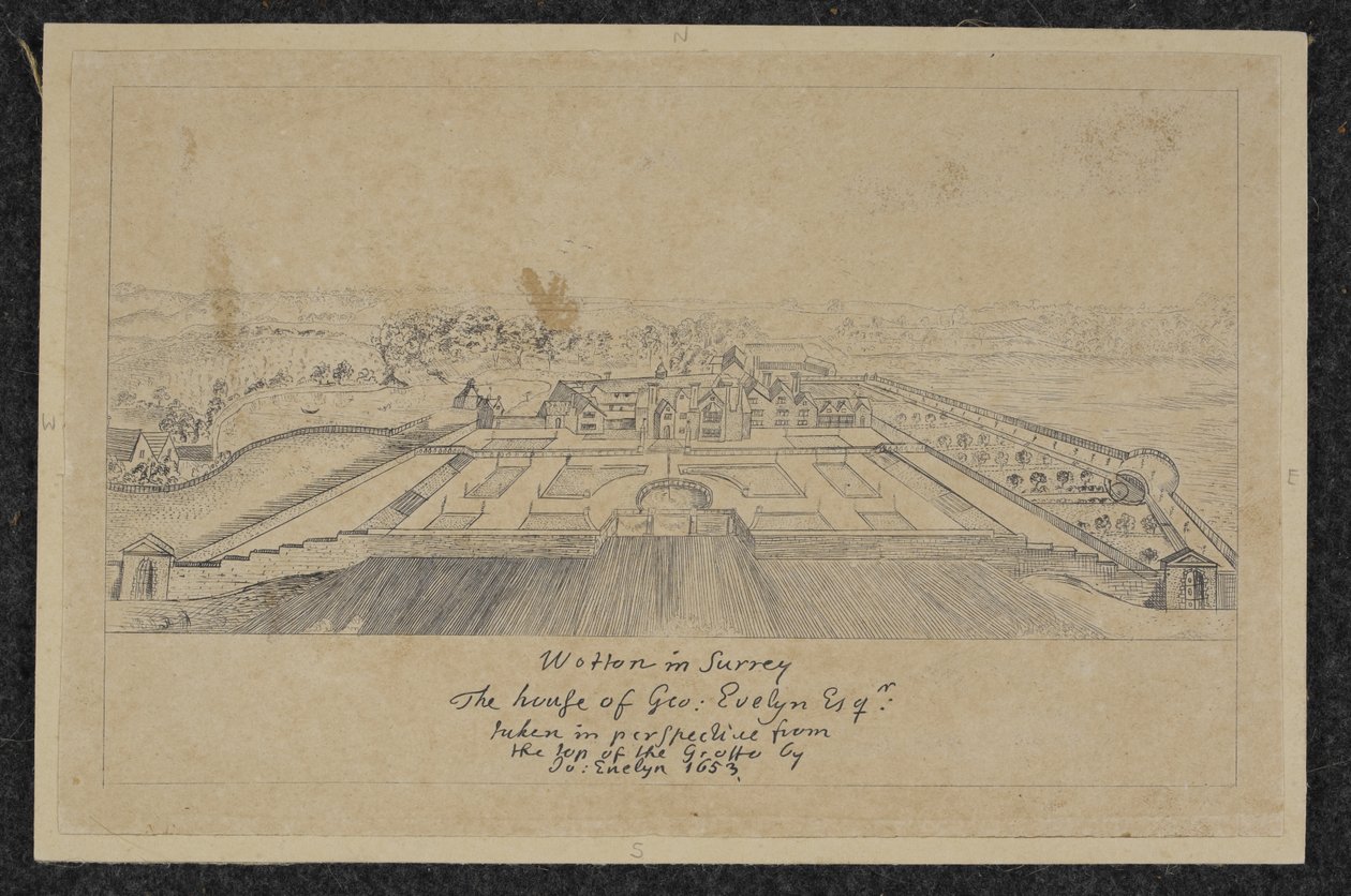 Přidejte MS 78610G Wotton do Surrey: The House of Geo. Evelyn Esq od English School