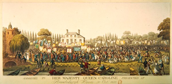 Projevy k Jejímu Veličenstvu královně Caroline přednesené v Brandenburgh House dne 30. října 1820 od English School