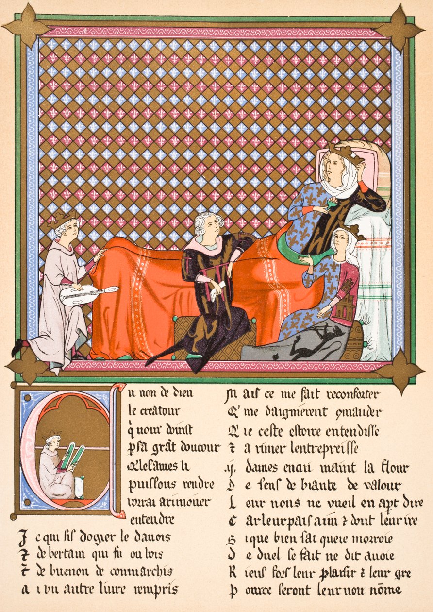 Adenez, král minstrelů, 1878 od English School