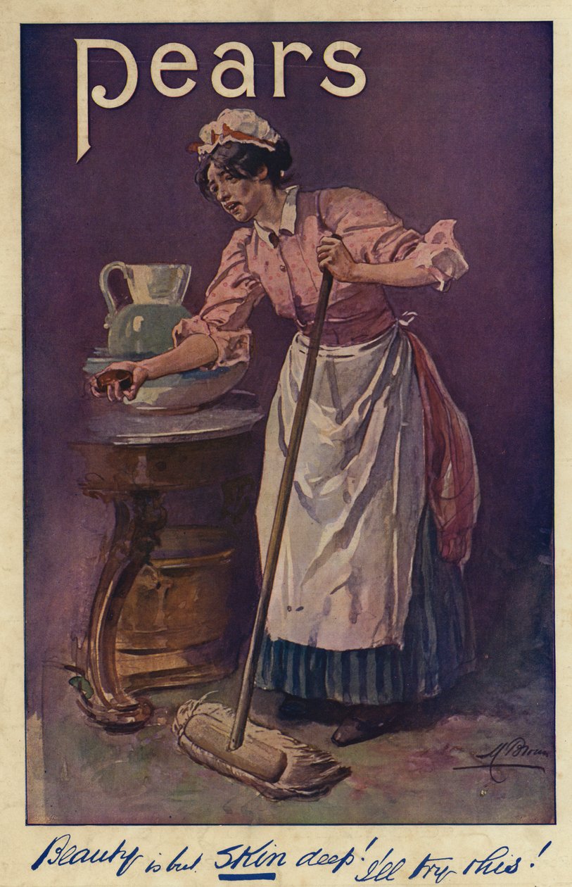 Reklama, Pears Soap (barevná litografie) od English School