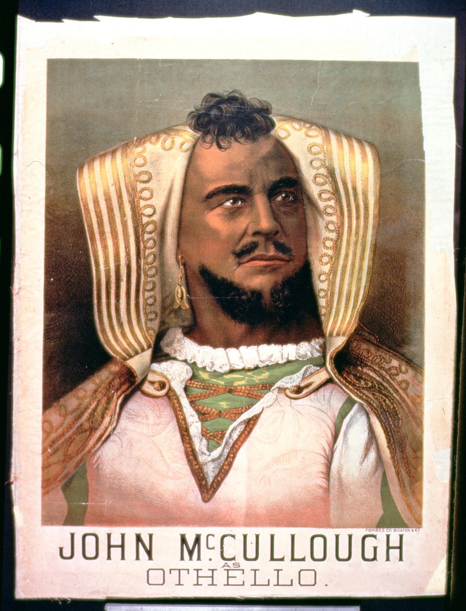 Reklama na "John McCullough jako Othello" (barevná litografie) od English School