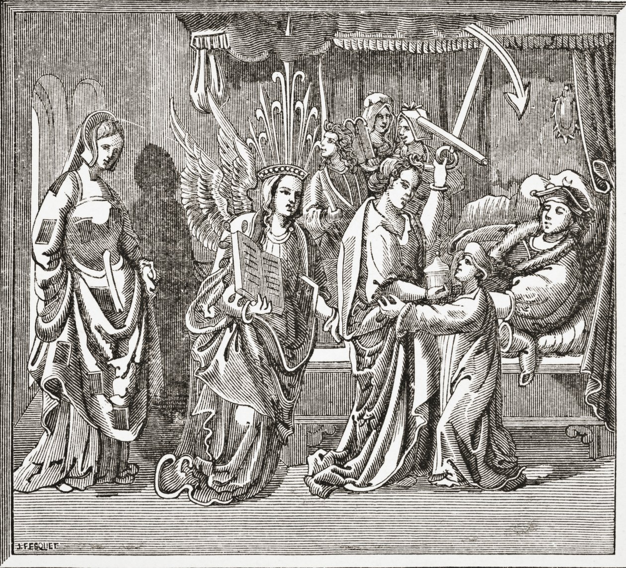 Alain Chartier utěšený Hope, 1878 od English School
