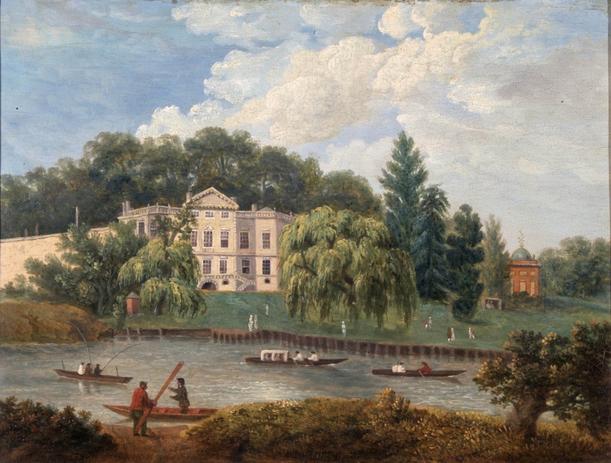 Alexander Popes House a Earl Ferrers House, Twickenham, Middlesex od English School