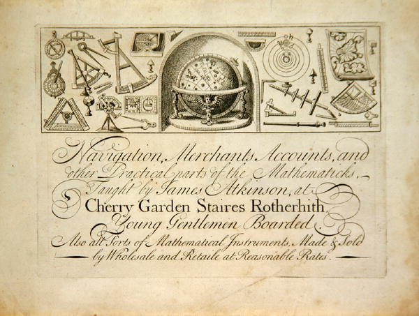 První londýnská obchodní karta, kolem roku 1720 (litho) od English School