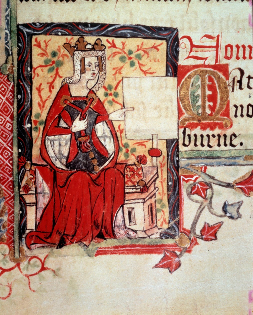 Iluminace představující Matyldu Císařovnu (asi 1102-1167), známou také jako Maud a Matylda Anglická, manželku Jindřicha V. ze Svaté říše, čerpá z knihy "Histoire d